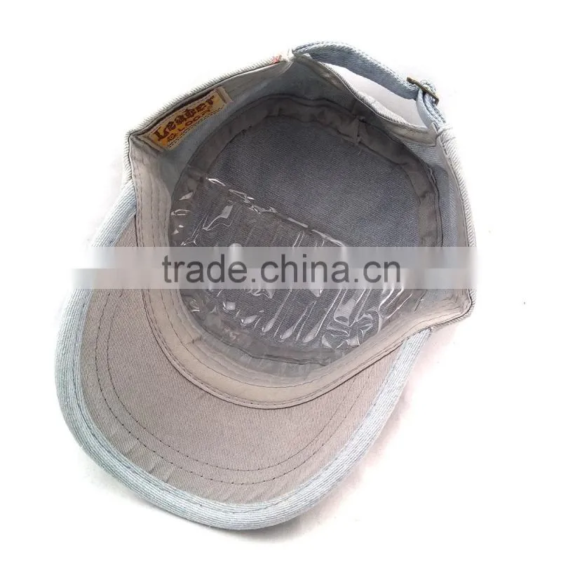 Customize Blank Washed Denim Military Caps Dongguan Factory