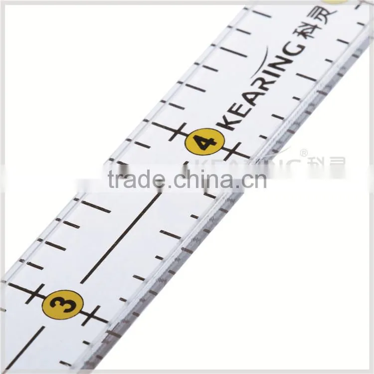 OEM inch scale 3mm thickness Acrylic quilting ruler, 6'' * 1/2'' Patchwork ruler quilting # KPR6005