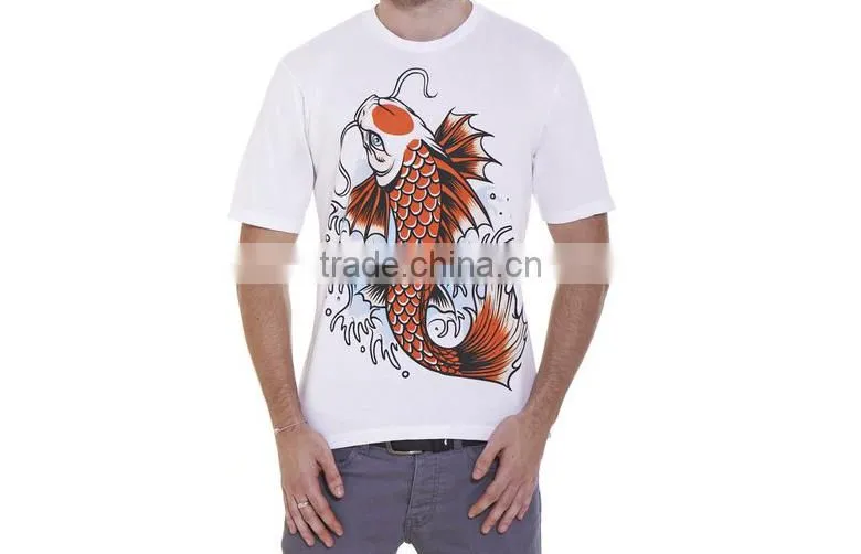 Summer japanese rising sun koi tattoo printed teen boys t shirts