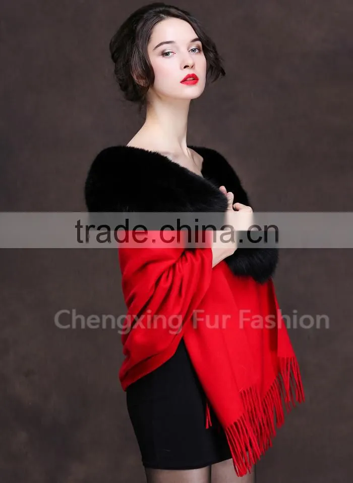 CX-B-P-18A Ladies Latest Wool & Cashmere Shawls and Scarves Pashmina