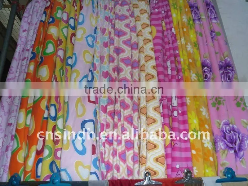 flower printed coral fleece blanket