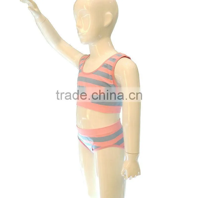 Hot sale kid's underwear seamless girl's underwear girl's camisole and boxer sets