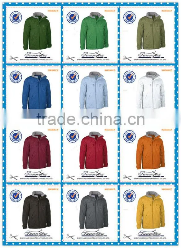 Winter Waterproof PVC Coating Colorful Windbreaker For Men