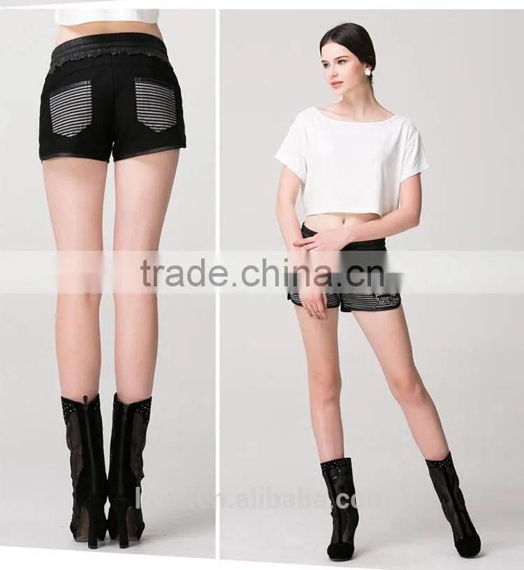 Fashion casual elastic waist tight nice short pants