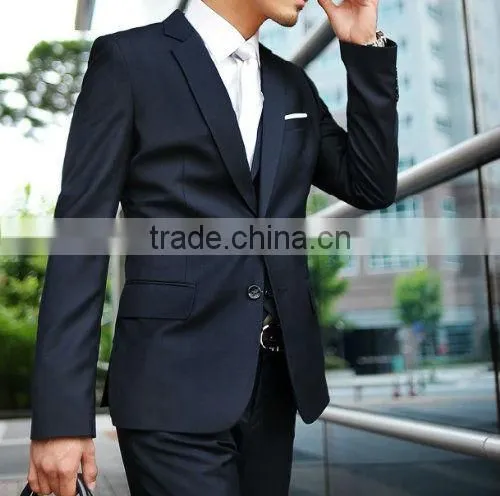 2013 ployester&rayon business mens suit custom design