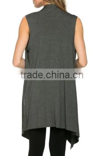 Fashion Plain Women Summer Vest sleeveless jacket for ladies 2017