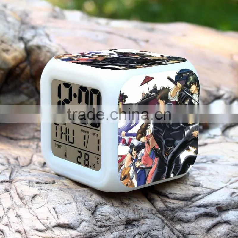 (Hot Anime) Led clock Gin Tama Alarm clock,LED digital clock, low price led digital clock display