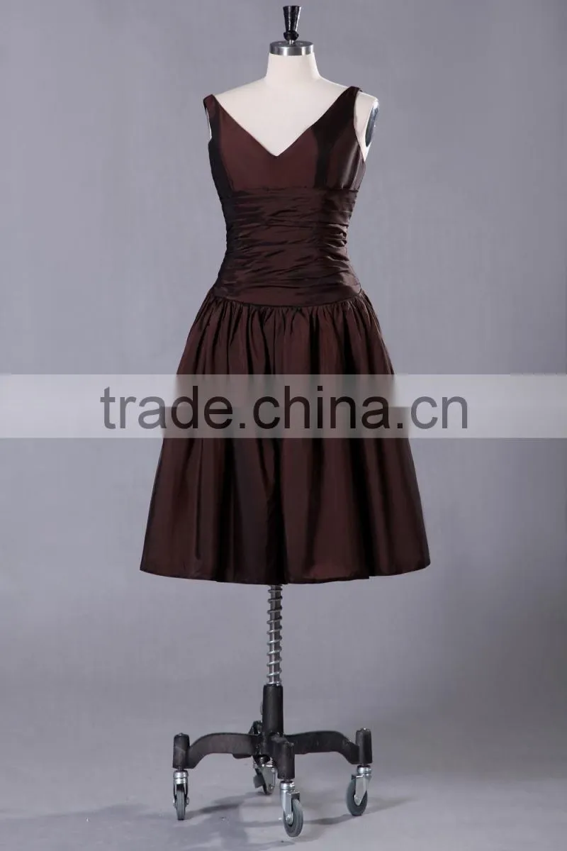 2017 simple style cap sleeves red prom gown ED134