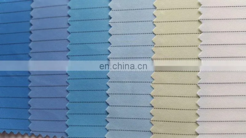 5mm grid polyester antistatic fabric for cleanroom overalls