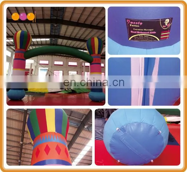 aoqi design fire balloon inflatable arched door for sale