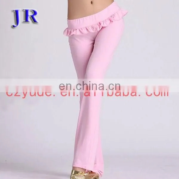 Long ice silk soft yoga and belly dance pants for women K-4022#