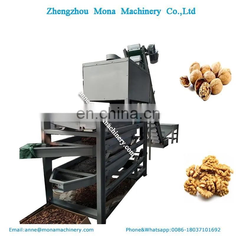Automatic almond walnut shelling cracking cracker machine in United States