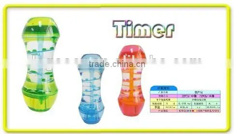 Reverse Flowing Hourglass, Round Shape LED Light Liquid Oil Hourglass