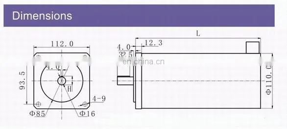 2 Phase Micro Ac Gear Motor with Speed Controller 110BYGH460 11.5kg 14.3mh CN;GUA 220mm 0.85 16mm SZGH 6 a 80V