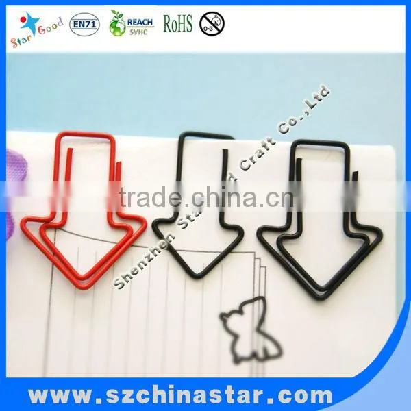 Unique airplane shape paper clips in tin box