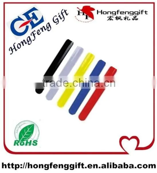 Hot sell plastic wristband watch /PVC slap band /reflective bracelet