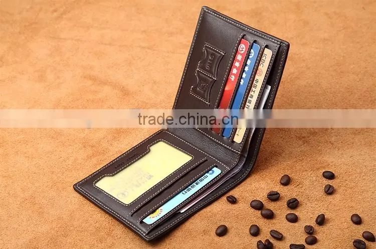 High Quality Brown color Genuine Real Ostrich leather SIM card slot Small Wallet for men