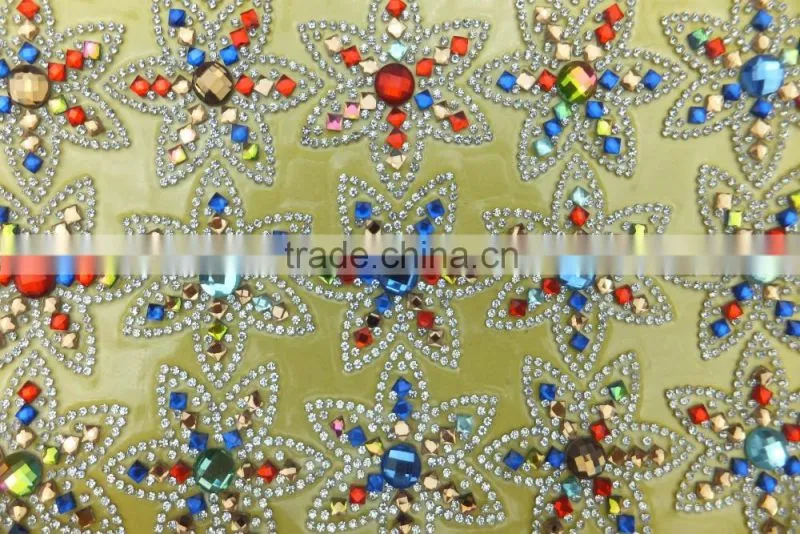 Multicolor Flower Shape Glass Stone Sheet