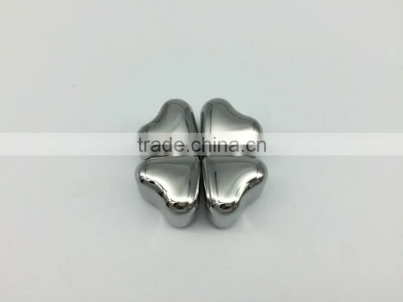 Reusable Heart Shape Stainless Steel Ice Cubes for party