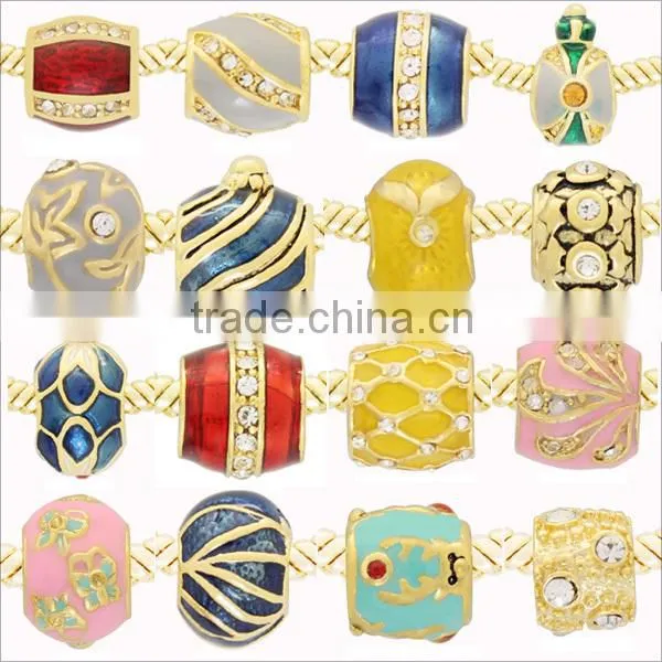 handmade enameled metal corner bead for Jewelry
