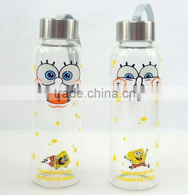 Customized advertising gift cup glass sports cup lid creative portable leak-resistant readily cup transparent