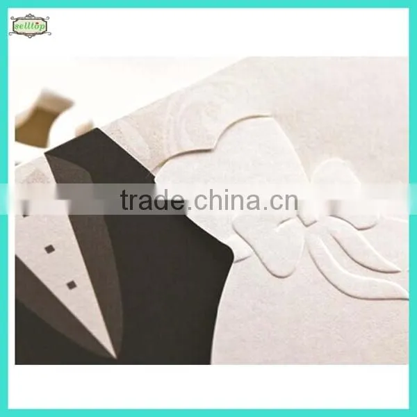 2014 high quality handmade wedding invitation card printing