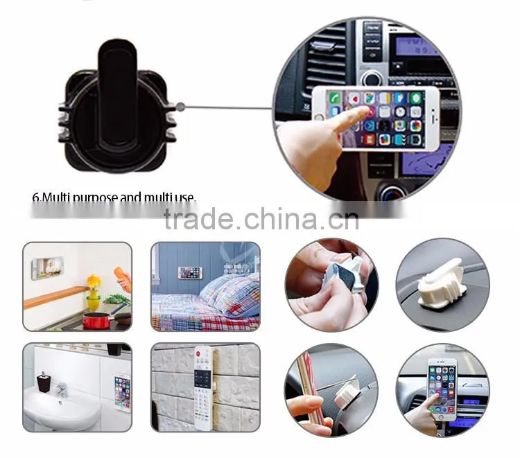 Washable U shape universal silicone adhesive Kickstand smart grip for phone