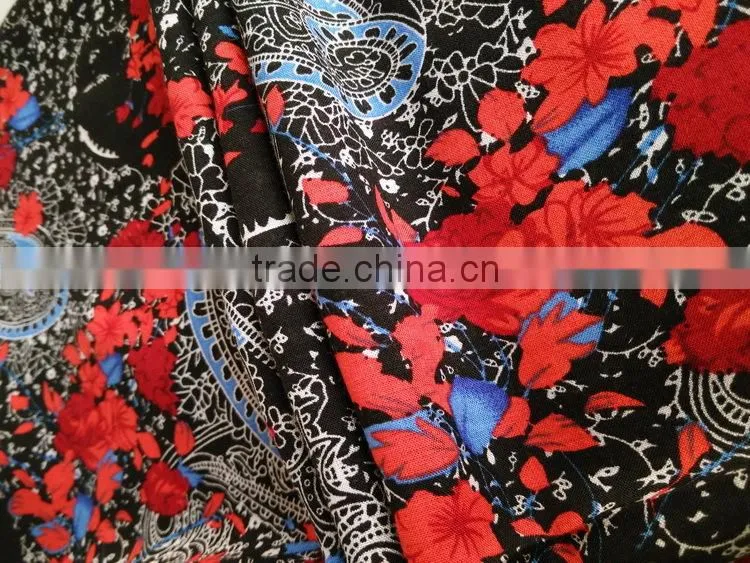printed spun rayon fabric from china yongtong printing