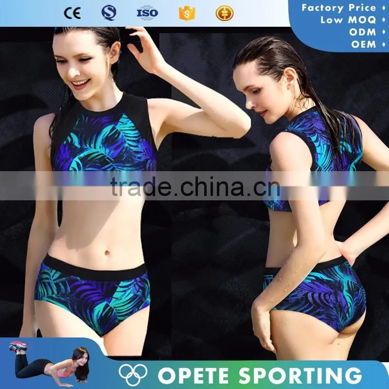 (ODM/OEM Factory/Trade Assurance)2016 Fashion OEM Girl Custom Digital Printed Swimwear Bikini