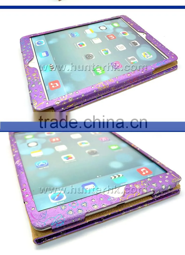 Diamond Shiny Rose Garden Tablet Case For iPad Air