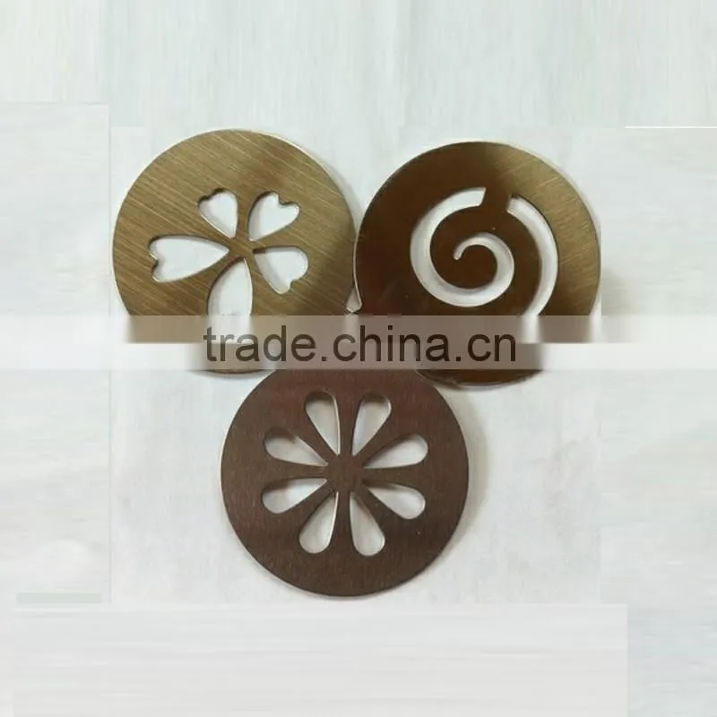Metal stainless steel coffee stencil