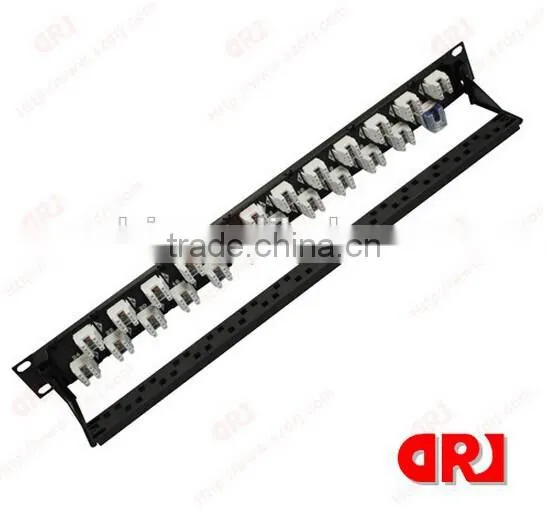 19" mountable 24 ports with 24 modules jack 45 degree cat6 patch panel