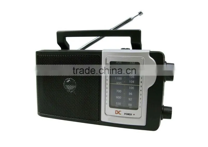 DC Only Classical Design Portable Analogue AM FM Radio