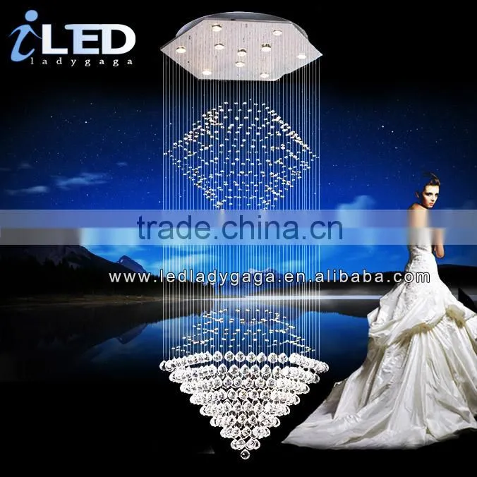 Top Selling modern luxury crystal chandeliers colored chandelier light bulbs