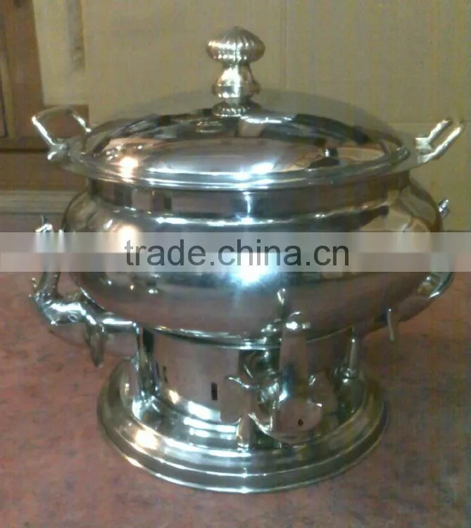 Steel Cheffing Dish, Wedding & Party utensils, food serving dish, hot keeping dish, Catering item, Hotel & Restaurant utensils