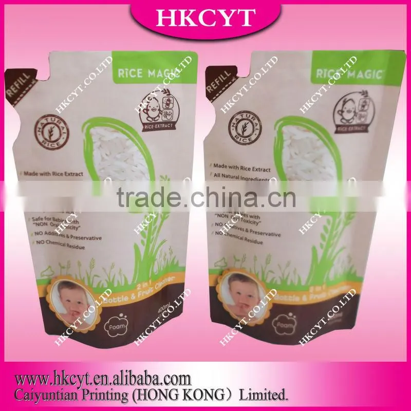 customized aluminium foil bag / free shape packaging for fruits