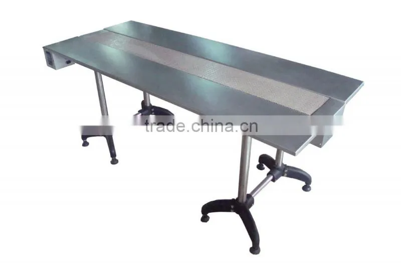 stainless steel work bench with conveyor