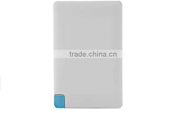 super slim credit card mobile power XHB-CD with built-in USB cable
