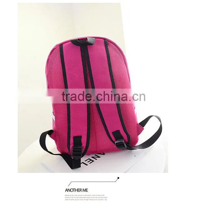 2015 new design ladies colors canvas backpack for stock