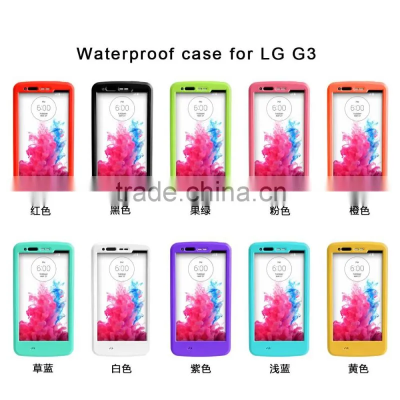Redpepper Waterproof Case For LG G3 Fashion Hard PC Rubber Case with Bracket Back Case MT-5119