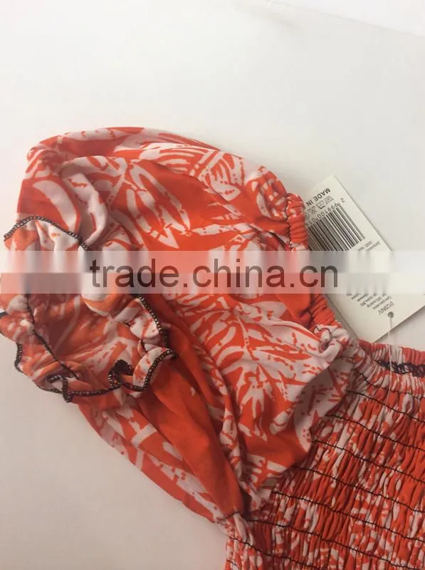 Collection White Leaves Orange Lady Long Dress