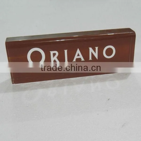 Company name logo sign block, acrylic made customized