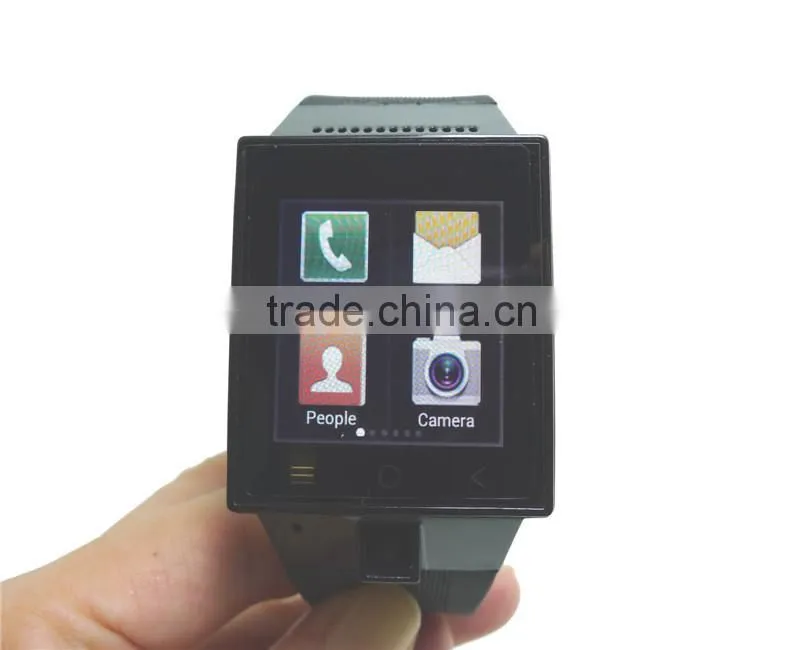 MTK6572 dual core android 4.4 3G WiFi sim card smart watch phone with GPS FM radio MP3 MP4