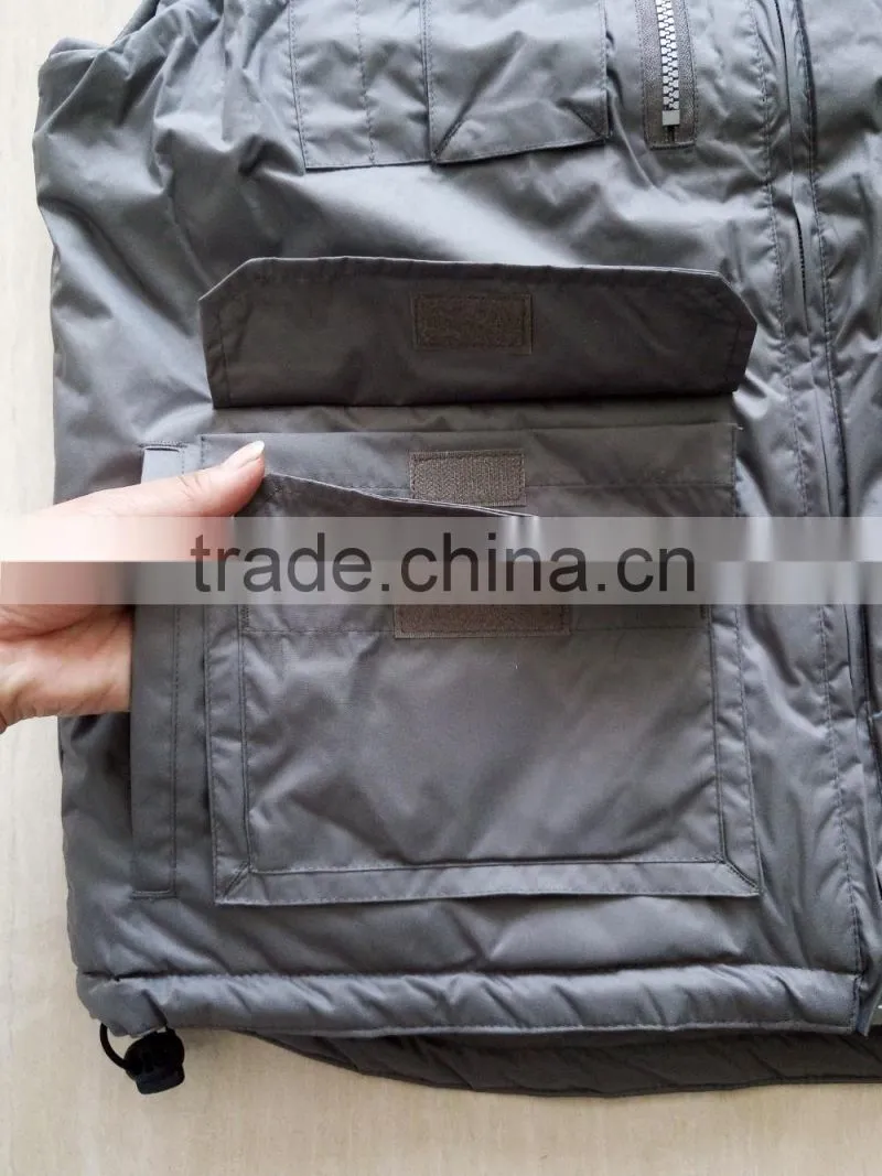 100% polyester work vest uniform fleece lining with pockets for men wholesale