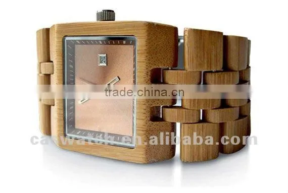 Fashion Colored Wooden bamboo Watch coconut bracelet watch