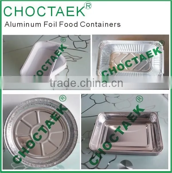 2-cavities aluminium foil food container mold