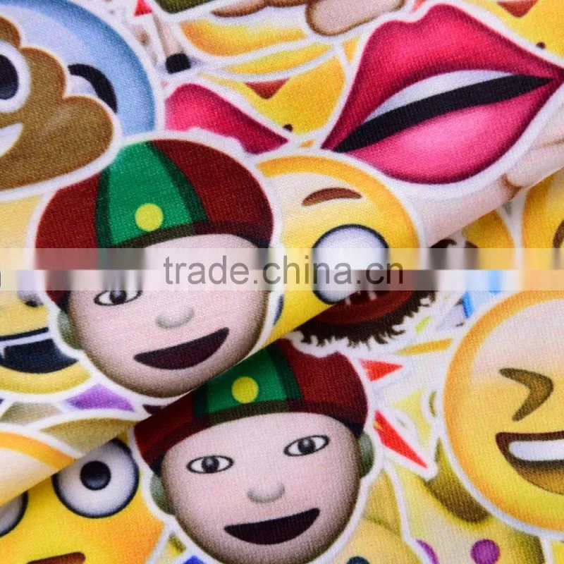 2016 New Women 3D Print Emoji Crop Tops For Women Blusas