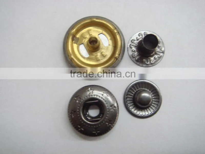 18mm immemorial engraved metal snap button for garment