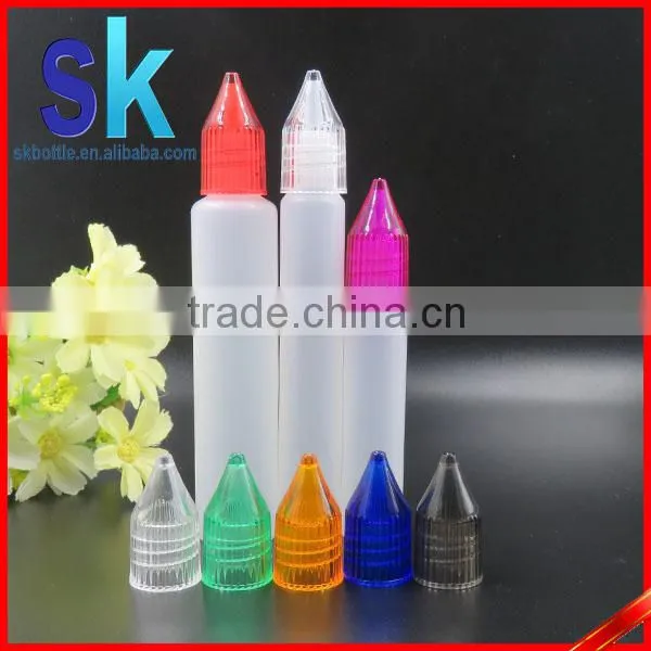 beautiful unicorn bottle 15ml 30ml pe plastic bottle with colorful screw cap for e liquid wholesale