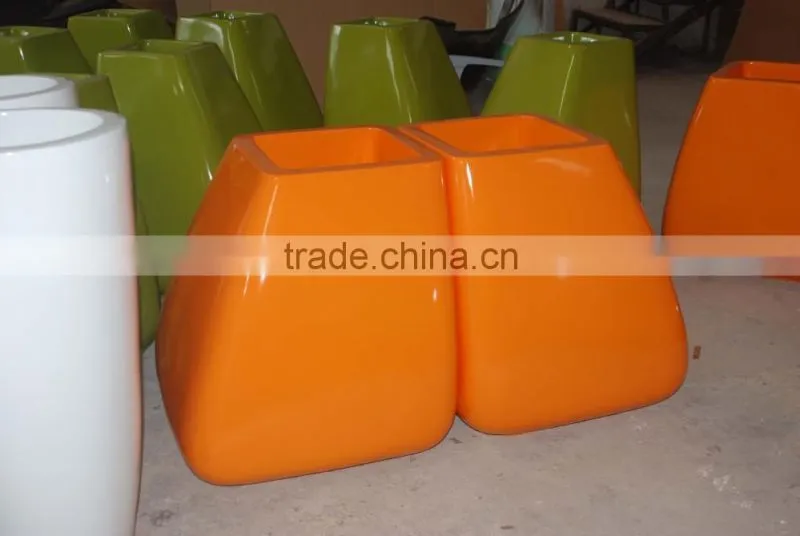 colorful fiberglass flower pot set of 3 in different size